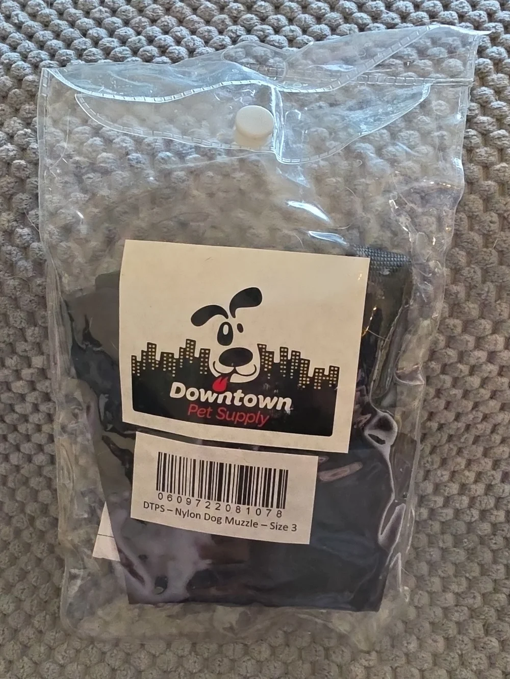 Downtown Pet Supply Black Nylon Dog Muzzle (Size 3)